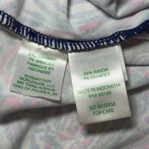 LILLY PULITZER Malin Midi V-Neck Dress SHELLS BELLS Deep Sea Navy Women’s XS - Picture 10 of 14